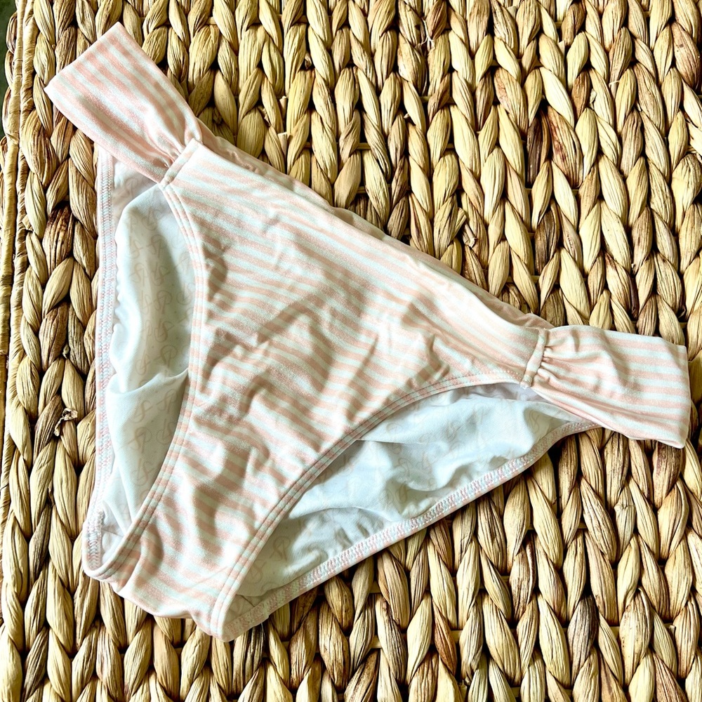 Victoria’s Secret Pink and White Pinstripe Bikini Bottoms